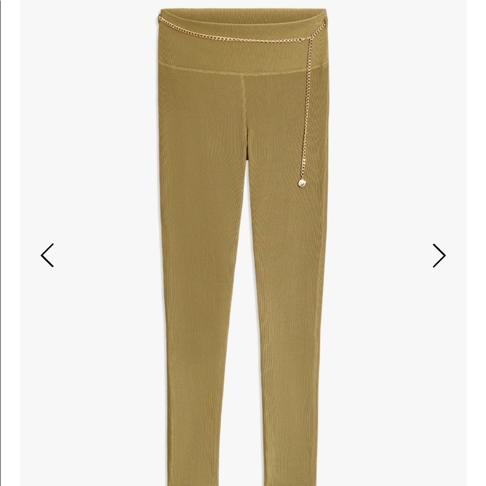 WeWoreWhat Chain High Rise Rib Leggings - Picture 2 of 4
